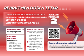 Rekrutmen Dosen Teknologi Rekayasa Elektro SV UGM 2025